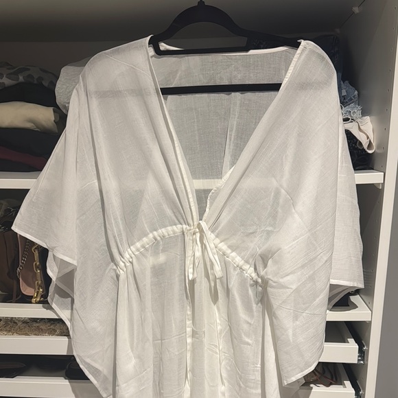 Banana Republic white cover up kaftan NWT - Picture 2 of 6